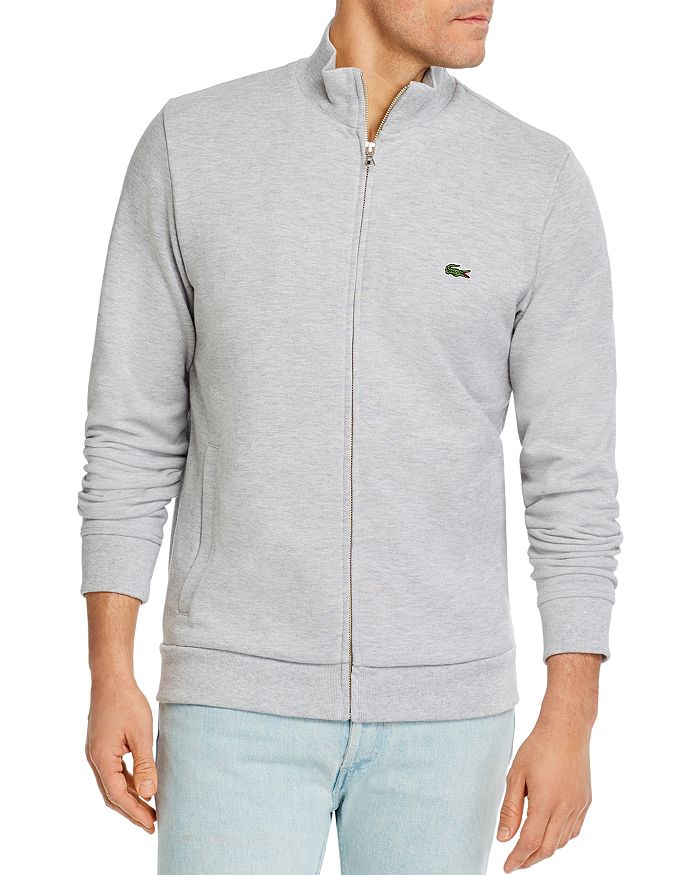Lacoste Brushed Piqué Fleece Full-Zip Sweatshirt | Bloomingdale's