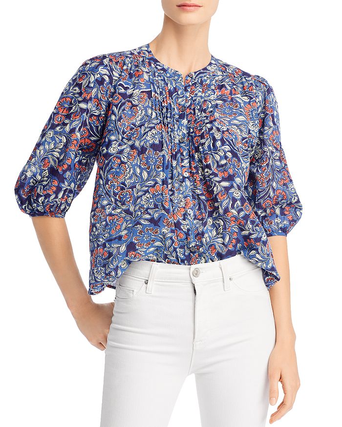 VELVET BY GRAHAM & SPENCER VELVET BY GRAHAM & SPENCER JUDE FLORAL PRINT BLOUSE,JUDE04