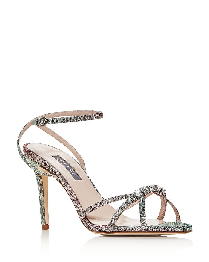 Sjp By Sarah Jessica Parker Women's Scant Embellished Glitter Sandals In Green Fabric