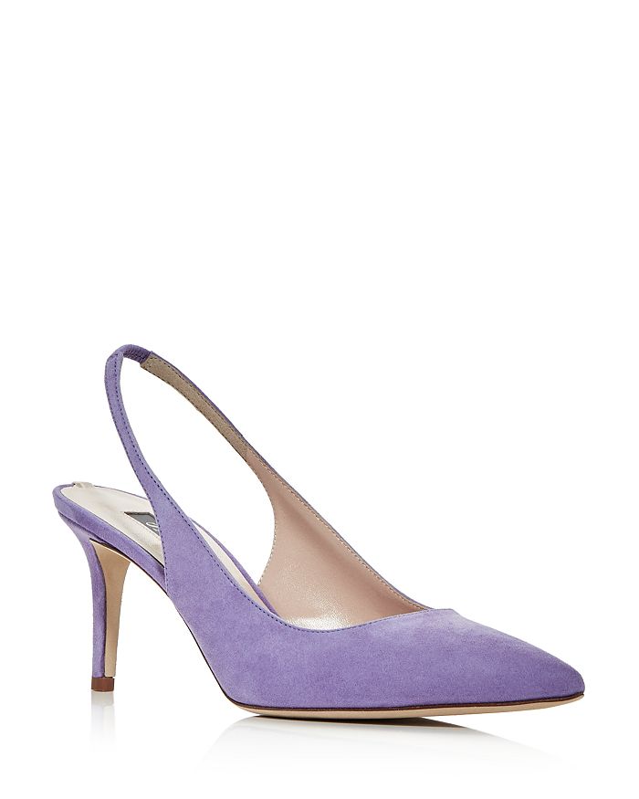 Sjp By Sarah Jessica Parker Women's Simplicity Slingback Pointed-toe Pumps In Purple Suede