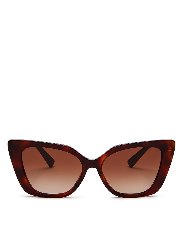 Valentino Women's Cat Eye Sunglasses, 56mm In Havana/gradient Brown
