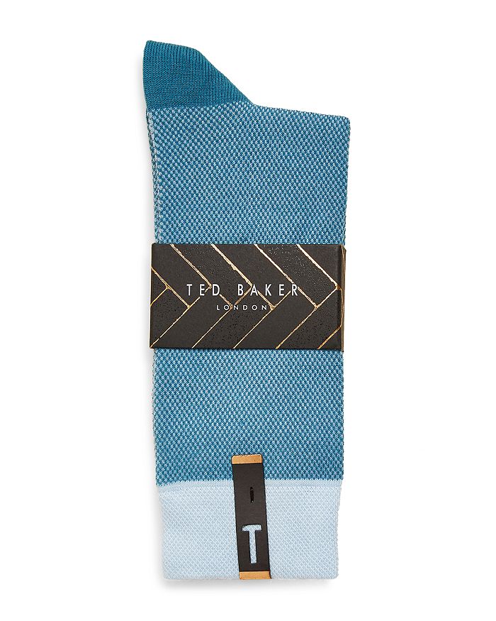 Ted Baker Mxs Multi Stripe Socks In Pale Blue