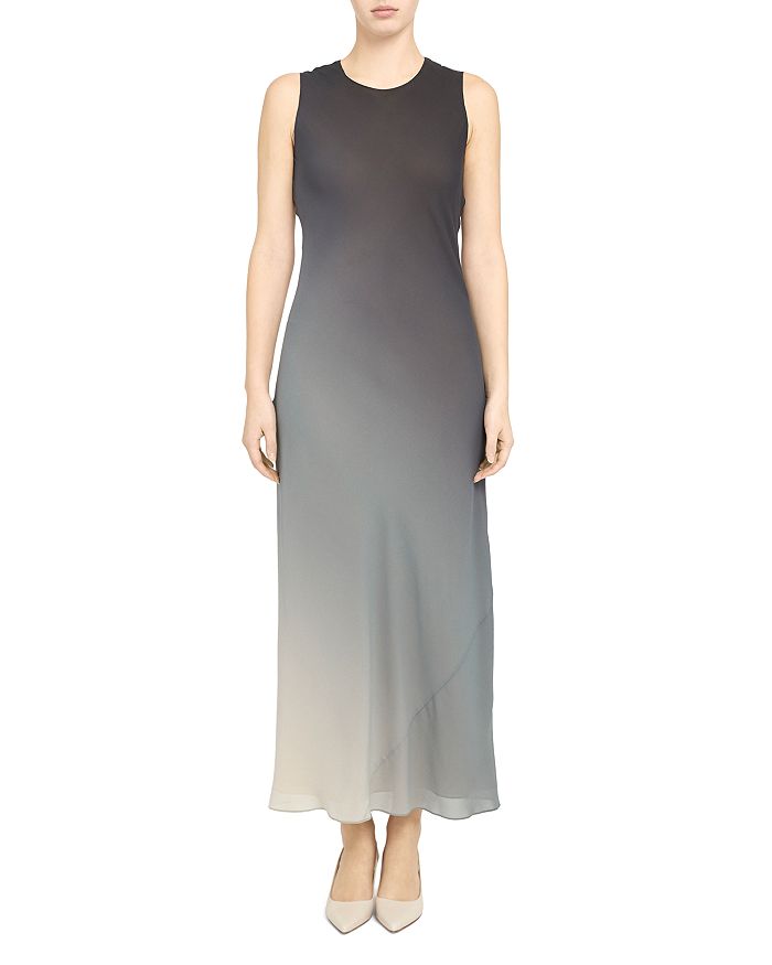 Theory silk online maxi dress