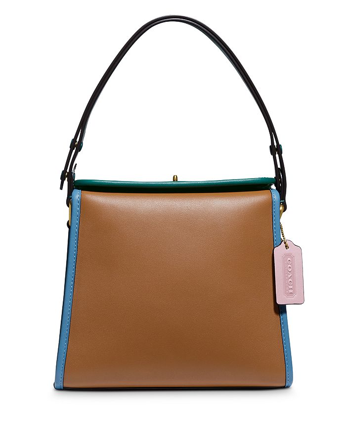 COACH Color-Block Turnlock Mini Leather Shoulder Bag | Bloomingdale\'s