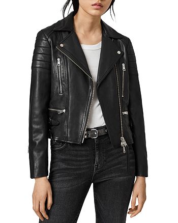 ALLSAINTS Halley Leather Biker Jacket | Bloomingdale's