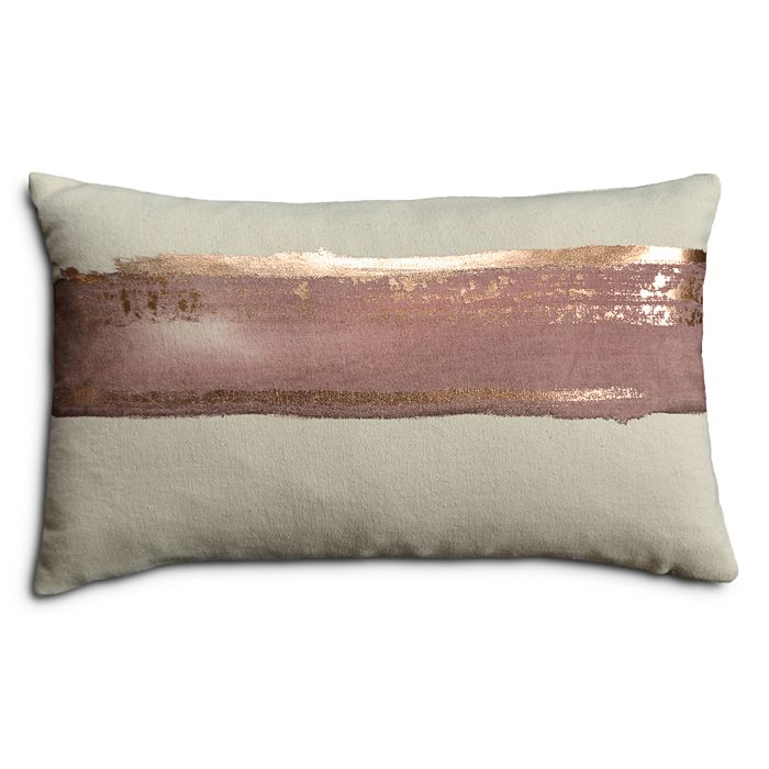 Aviva Stanoff Rose Gold Pink Decorative Pillow, 12" x 20" Bloomingdale's