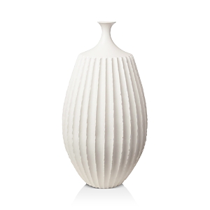 Global Views Sawtooth Medium Vase In White