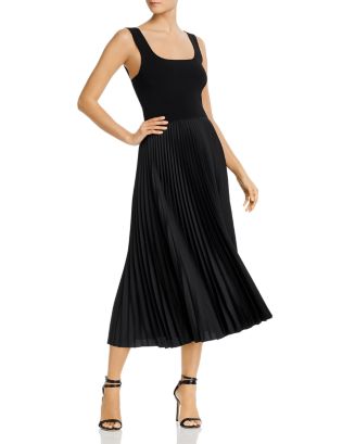 Theory black sale pleated dress