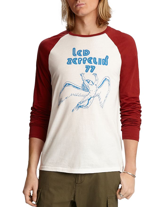 John Varvatos Star USA Led Zeppelin 77 Cotton Graphic Raglan Tee ...