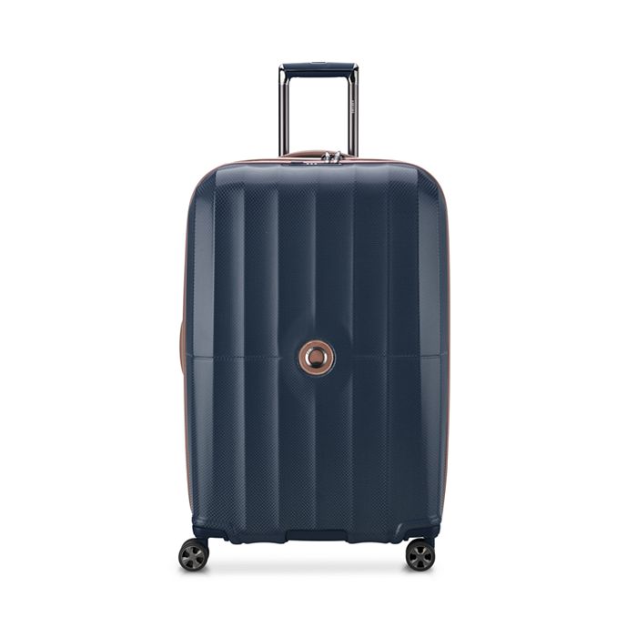 Delsey St. Tropez Expandable Carry-on Spinner Suitcase In Navy