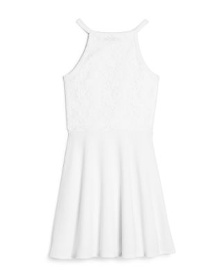 aqua black and white dress