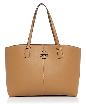 Tory Burch Mcgraw Large Leather Tote In Tiramisu