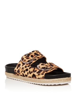 leopard print slide on shoes