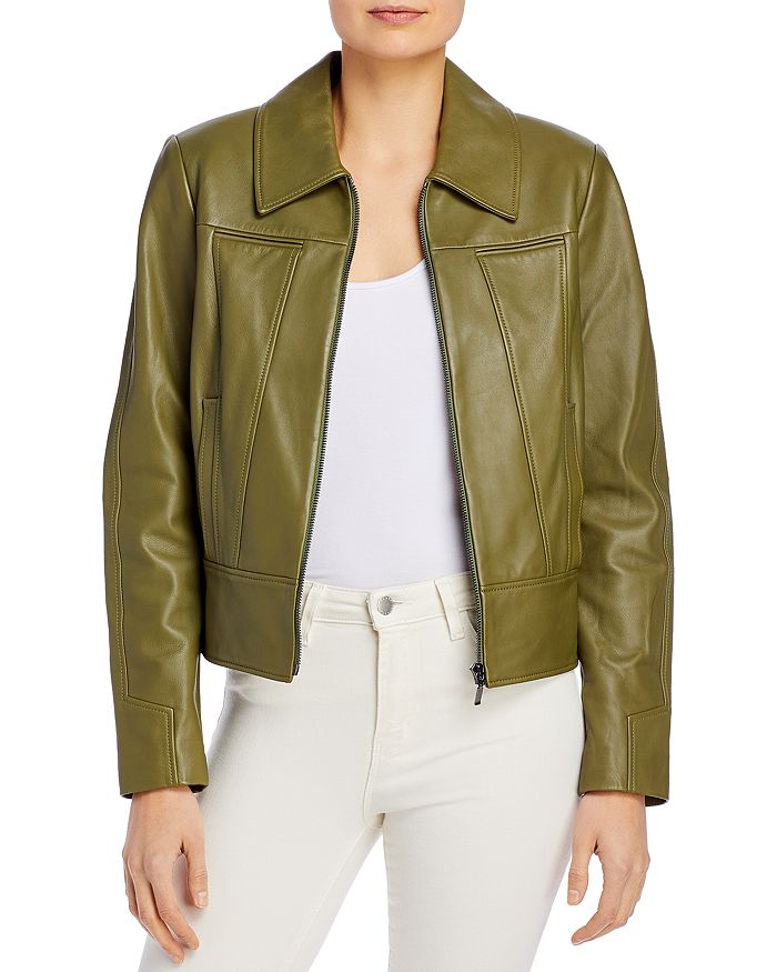Elie Tahari Addison Leather Jacket | Bloomingdale's
