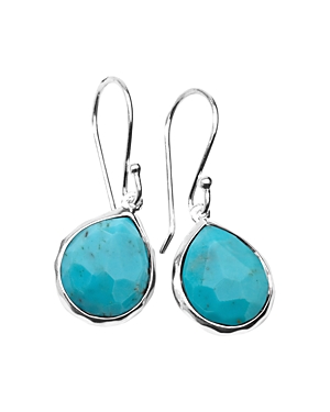 Sterling Silver Rock Candy Turquoise Drop Earrings