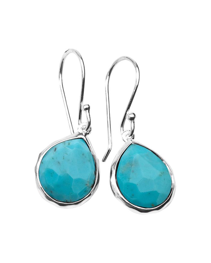Ippolita Sterling Silver Rock Candy Turquoise Drop Earrings In Turquoise/silver