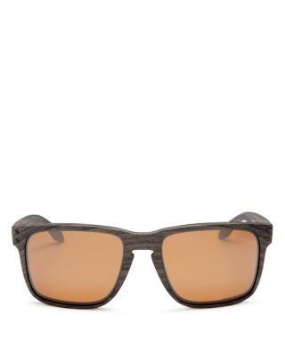 Oakley Men's Holbrook Polarized Sunglasses, Woodgrain, XL