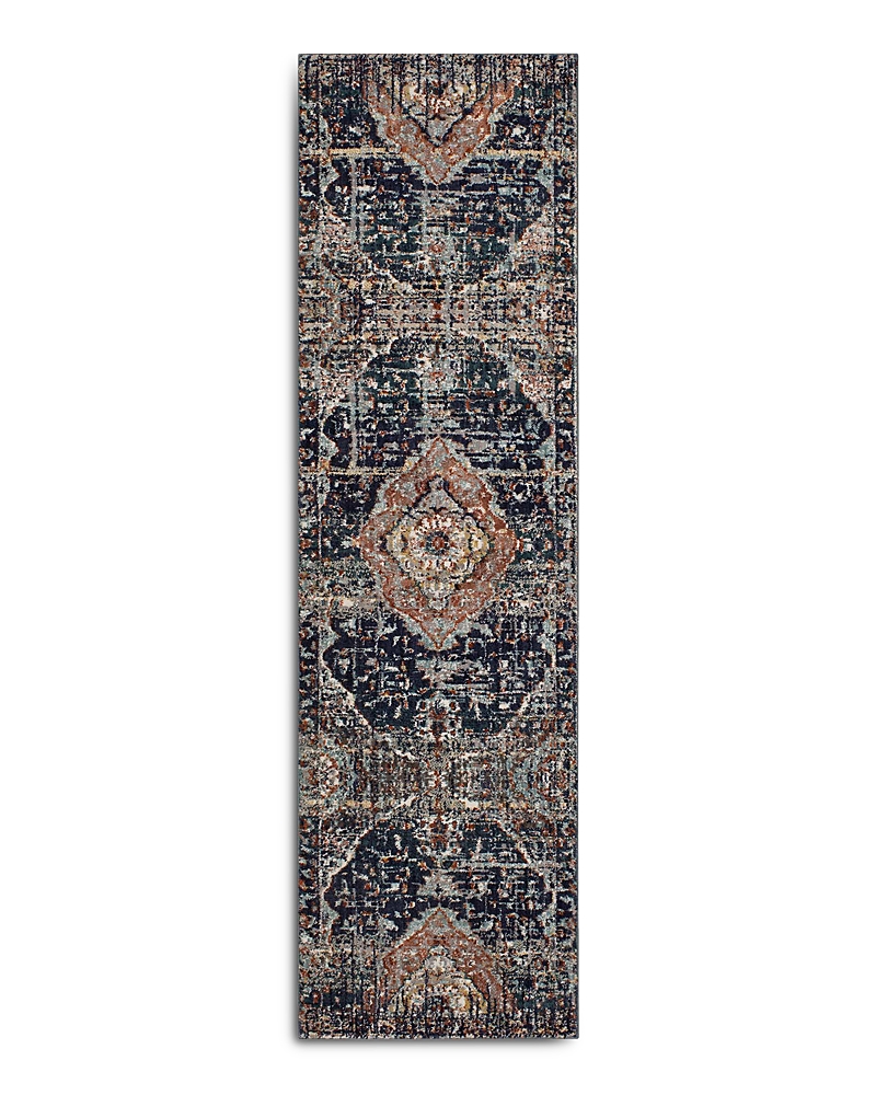 Karastan Soiree Solace Runner Area Rug, 2'4 X 7'10 In Indigo