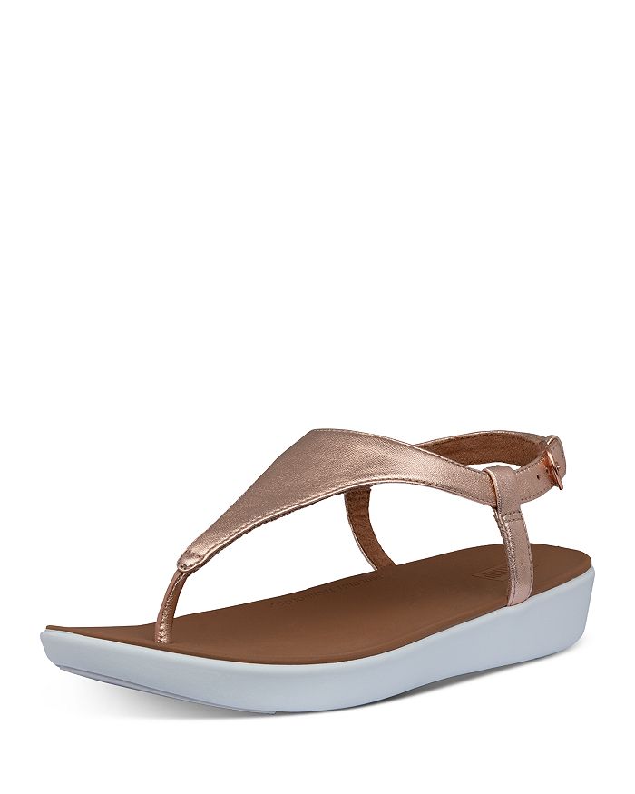 FITFLOP FITFLOP WOMEN'S LAINEY SLINGBACK THONG WEDGE SANDALS,BD9