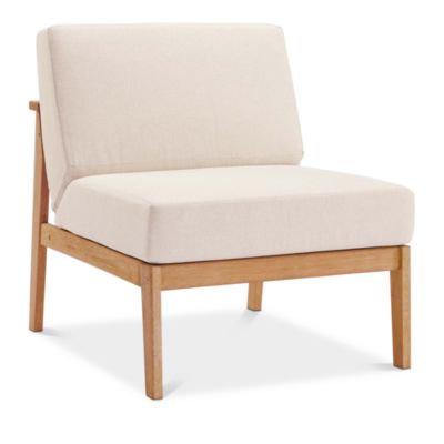 Modway - Sedona Outdoor Patio Eucalyptus Wood Sectional Sofa Armless Chair