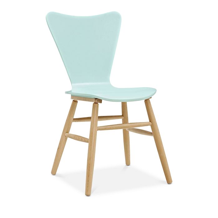 Shop Modway Cascade Wood Dining Chair In Blue