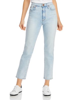 Ankle Straight-Leg Jeans in Baby Blues 