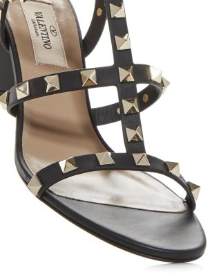 サンダル・ミュール Valentino Garavani Open-Toe Block Heel Sandals Valentino Garavani Women's Rockstud City Block Heel Sandals