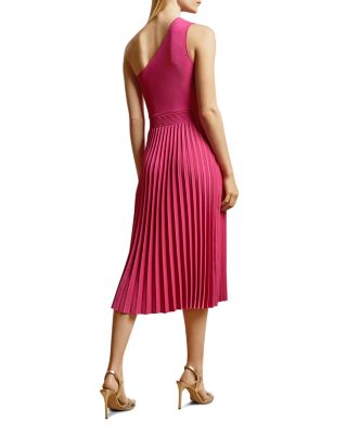 Ted Baker Miriom One-Shoulder Pleated Midi Dress | Bloomingdale's Women