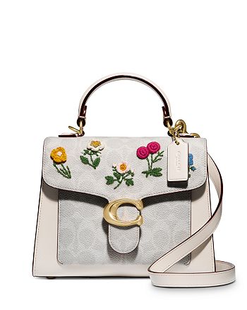 COACH Tabby Floral Embroidery Top Handle Bag | Bloomingdale's
