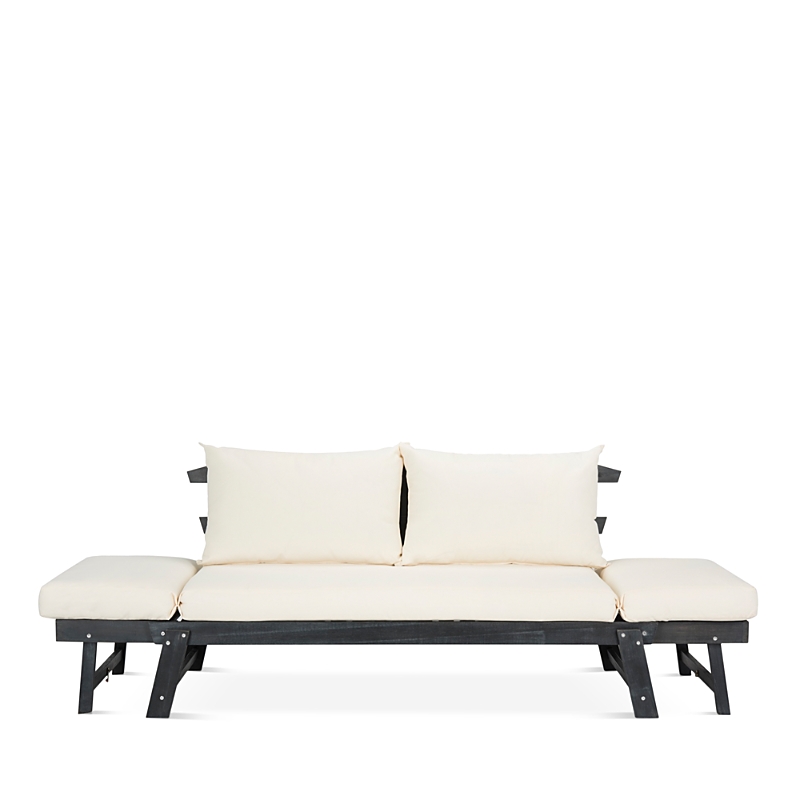 Safavieh Tandra Modern Contemporary Daybed In Dark Slate Gray/beige