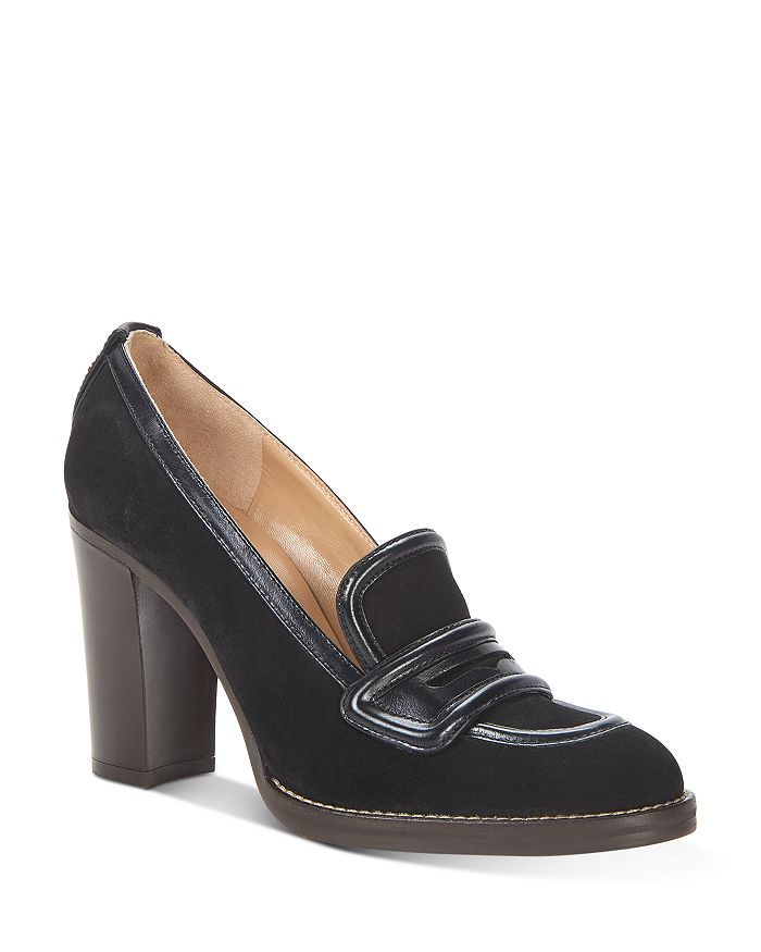 Chloé Women's Emma High-heel Loafer Pumps In Black