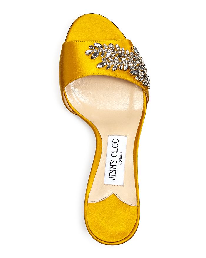 jimmy choo crystal embellished mules