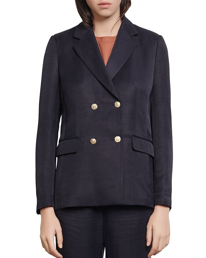Sandro Mady Double-Breasted Blazer | Bloomingdale's