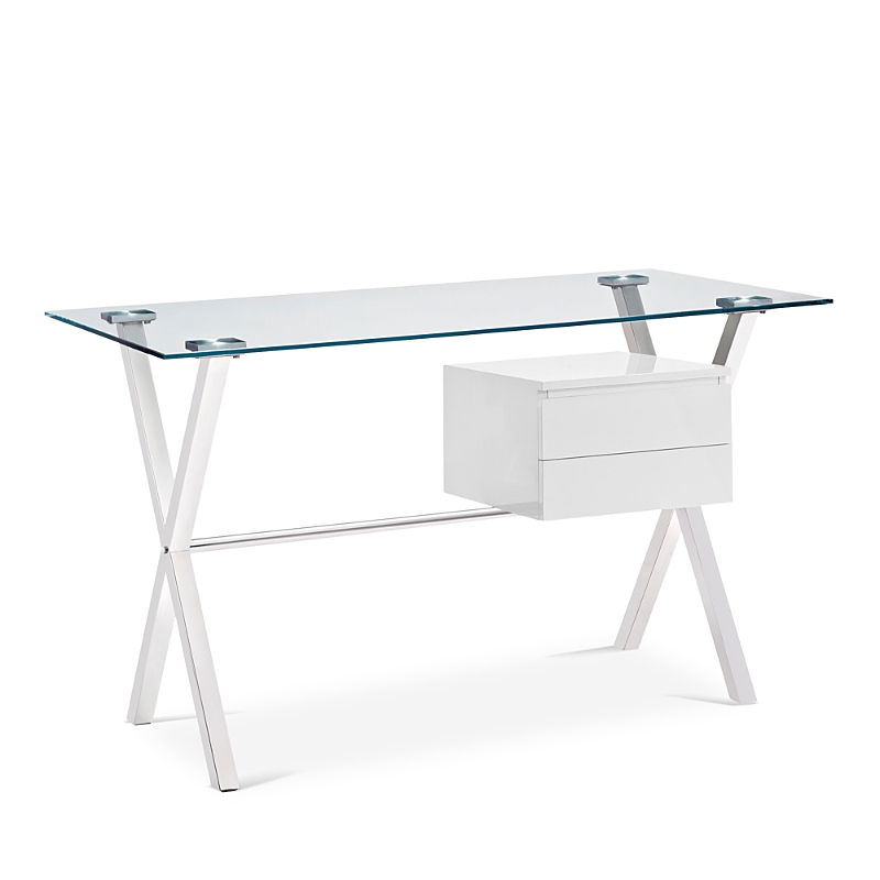Modway Stasis Glass Top Office Desk