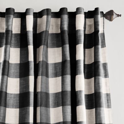 Grainger Buffalo Check Blackout Window Curtain, 52" x 84"