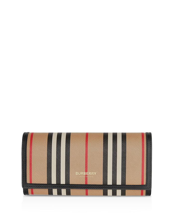 Burberry Icon Stripe E-Canvas Continental Wallet | Bloomingdale's