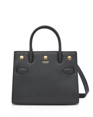 Burberry Mini Leather Two-Handle Title Bag | Bloomingdale's Handbags