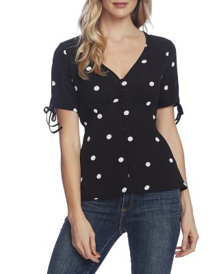 vince polka dot blouse