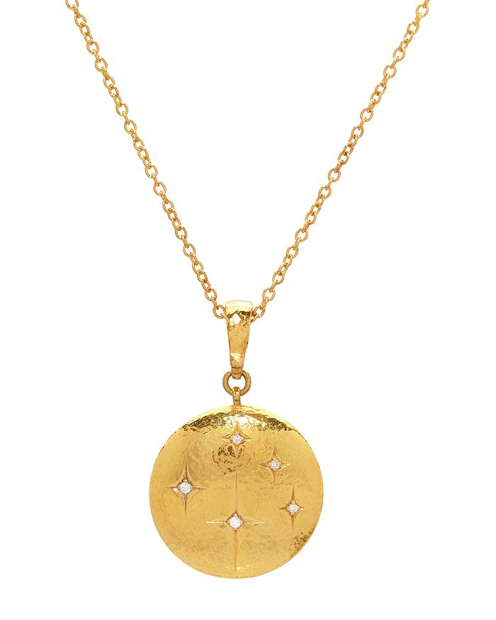 Gurhan 22k/18k Yellow Gold Diamond Starlight Pendant Necklace, 16-18