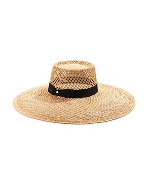 Inverni Panama Straw Hat In Natural/black