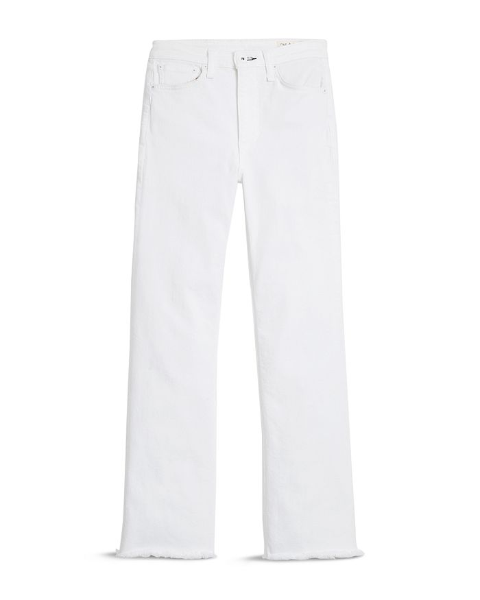rag & bone Nina High Rise Flare Jeans in Optic White | Bloomingdale's