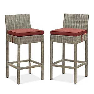Modway Conduit Outdoor Patio Wicker Rattan Bar Stool, Set of 2 Modway Conduit Outdoor Patio Wicker Rattan Bar Stool, Set of 2