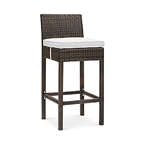 Modway Conduit Outdoor Patio Wicker Rattan Bar Stool In Brown White