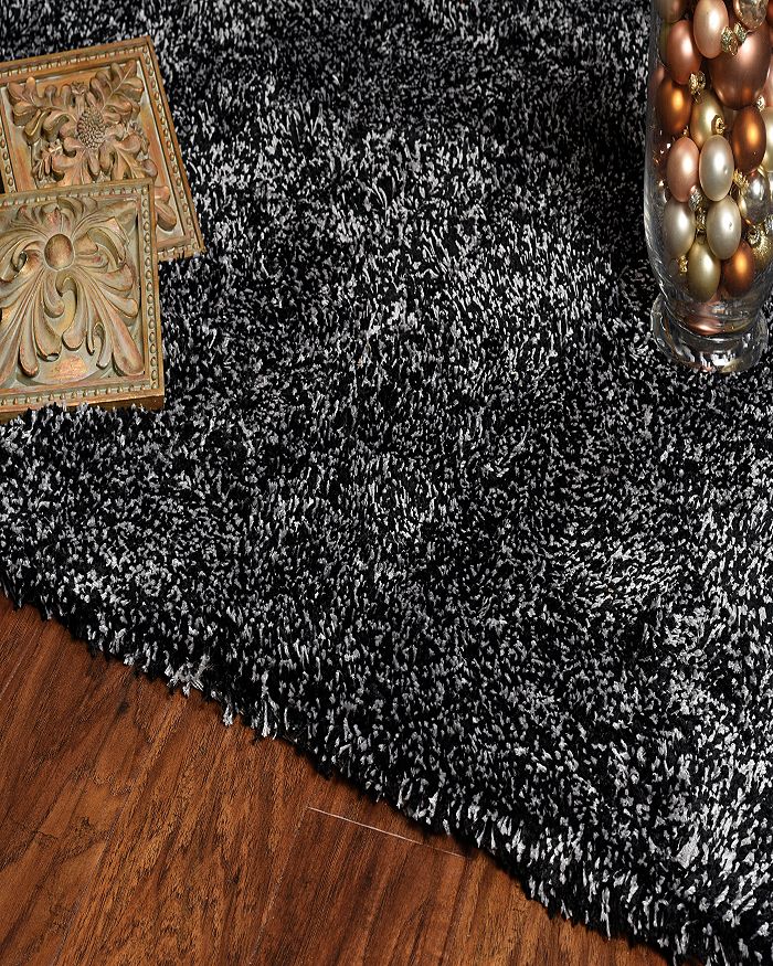 Shop Kas Bliss Heather 1583 Round Area Rug, 6' X 6' In Black