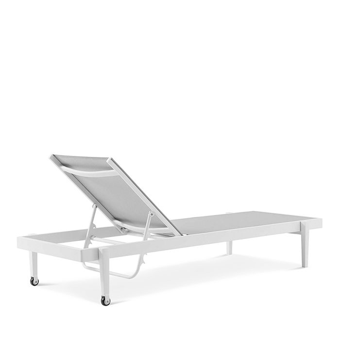 Shop Modway Charleston Outdoor Patio Chaise Lounge Chair In White/gray