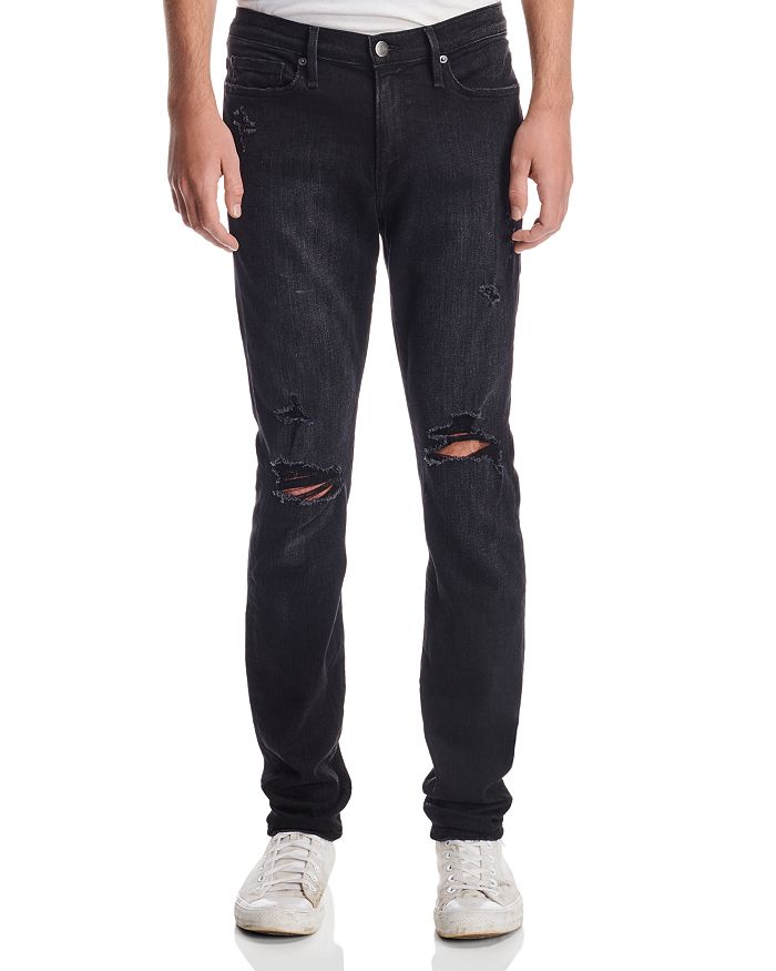 FRAME L'HOMME SKINNY FIT JEANS IN VILLAIN LMHK278
