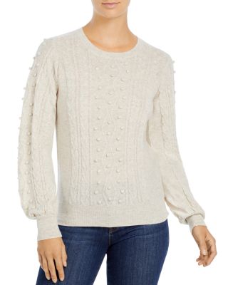 C by Bloomingdale’s 100% 2024 Cashmere Open Weave Pullover