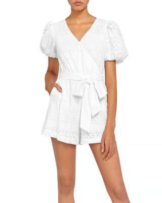 alice and olivia white romper