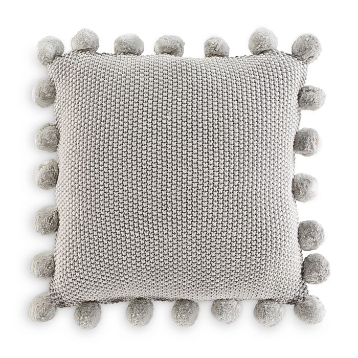 Surya Pomtastic Decorative Pillow, 18 X 18 In Light Gray