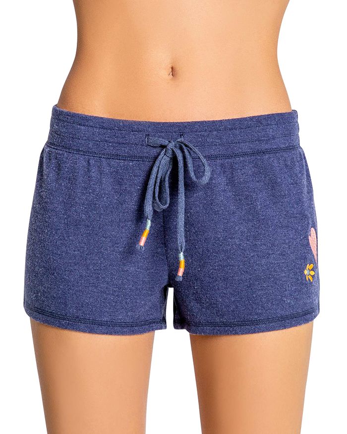 Pj Salvage Embroidered Retro Revival Shorts In Navy